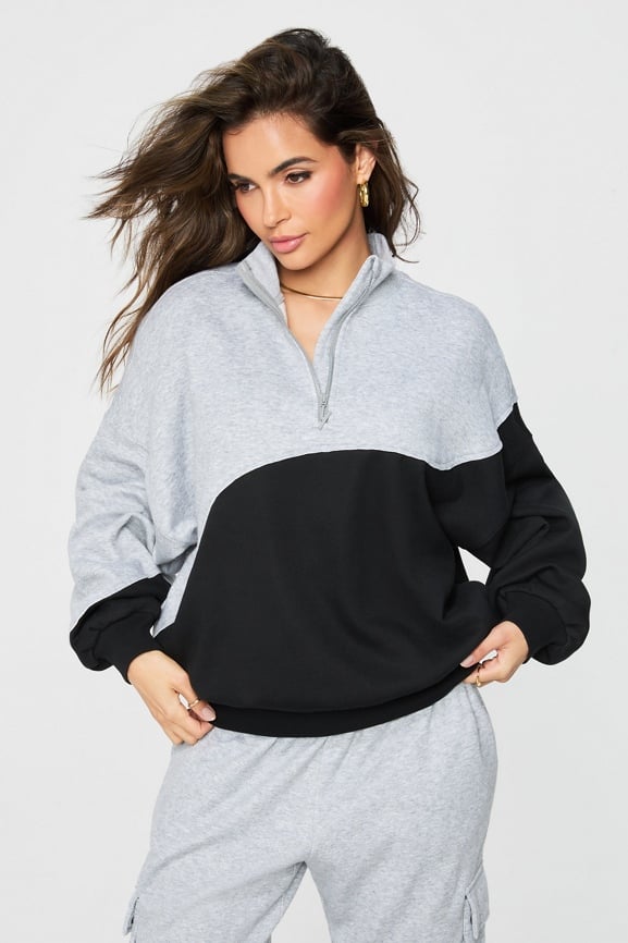Cozy Fleece Half-Zip Sweatshirt - Yitty