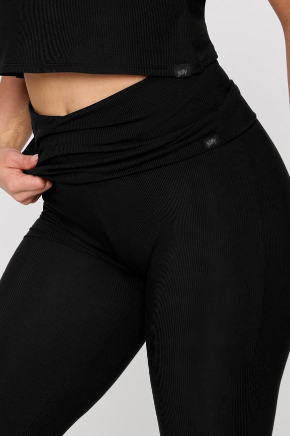 Soft Rib Foldover Pant