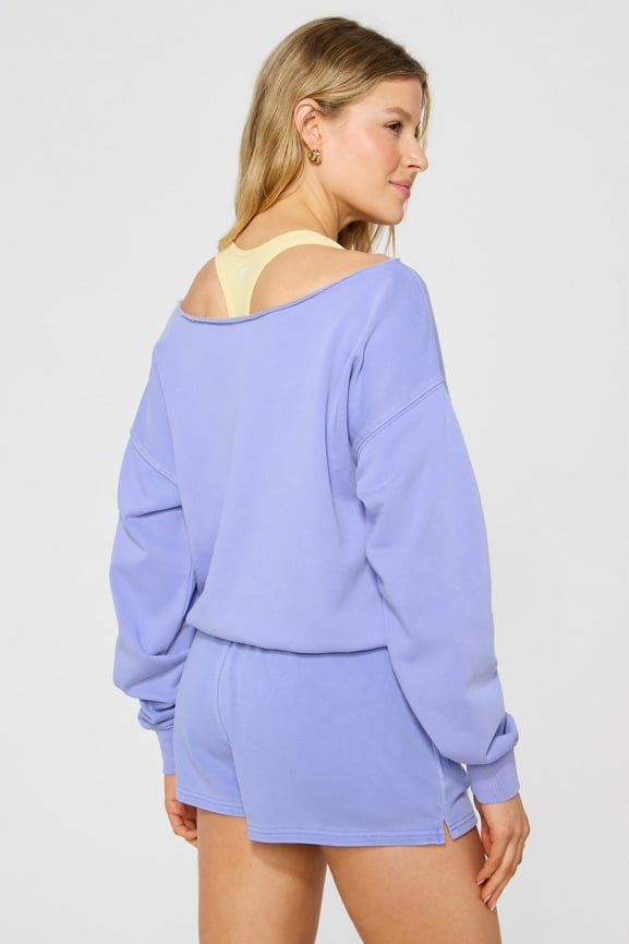 Year Round Terry Off Shoulder Sweatshirt