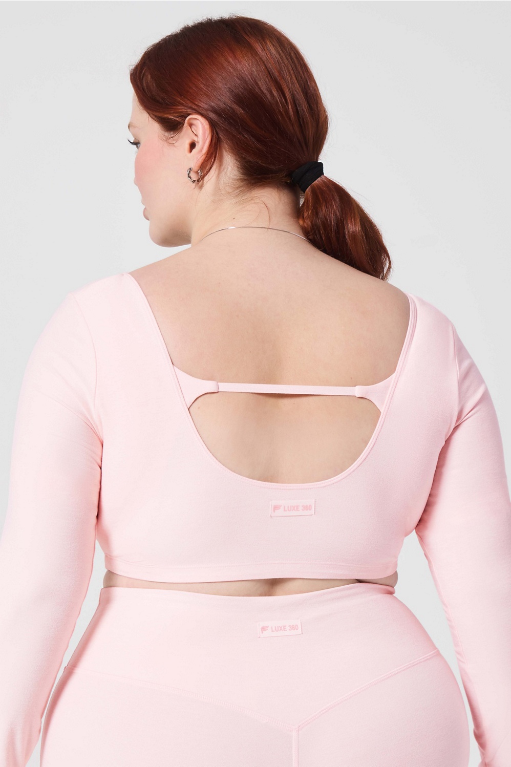 Luxe360 HeatherFlex Long-Sleeve Crop Top