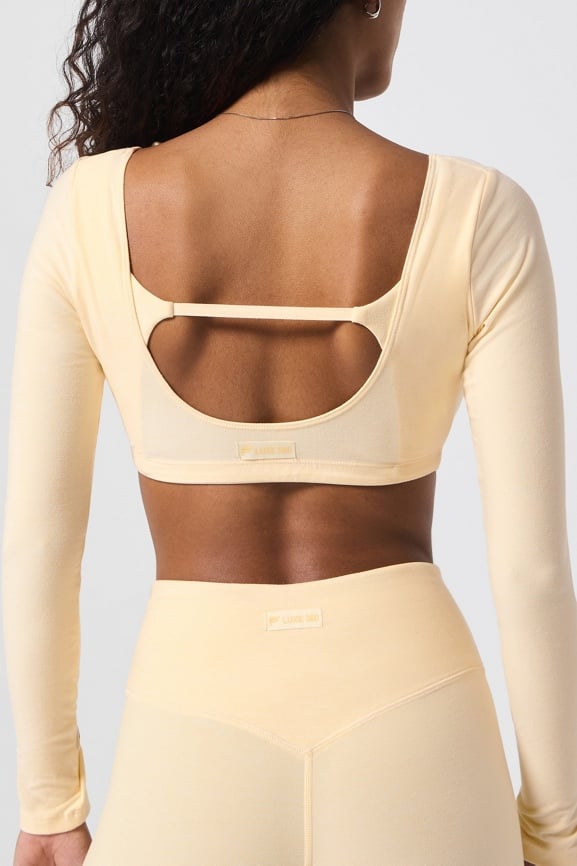 Luxe360 HeatherFlex Long-Sleeve Crop Top