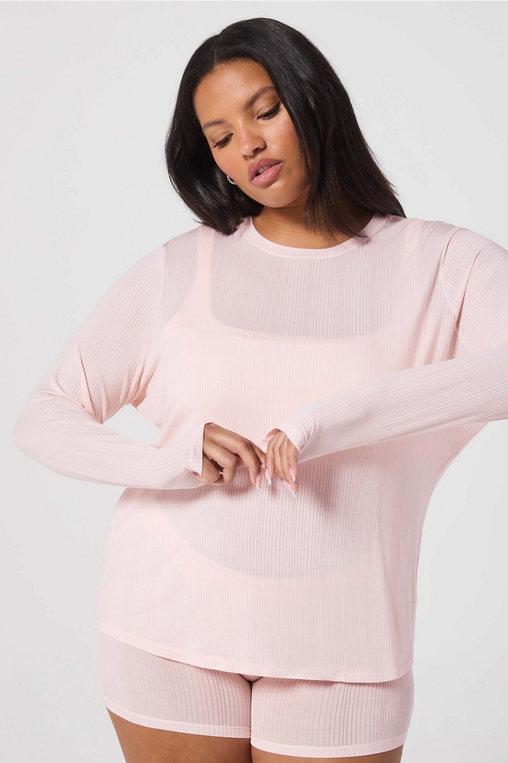 Luxe360 Rib Long-Sleeve Top