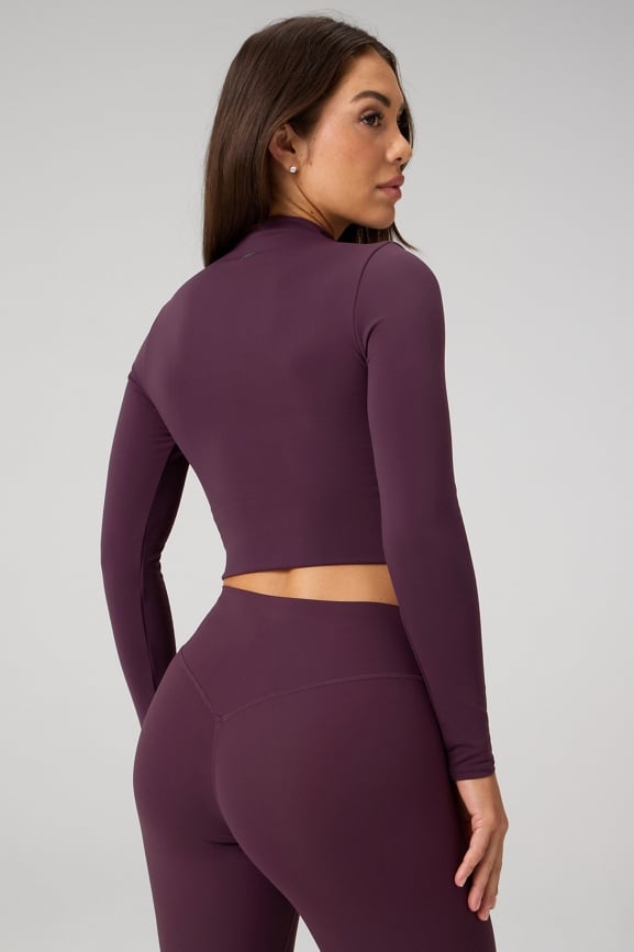 新品Fabletics ヨガウェア XS バーガンディ・ピンク KIT 【セット】エッセンシャル シームレス セット ピンク