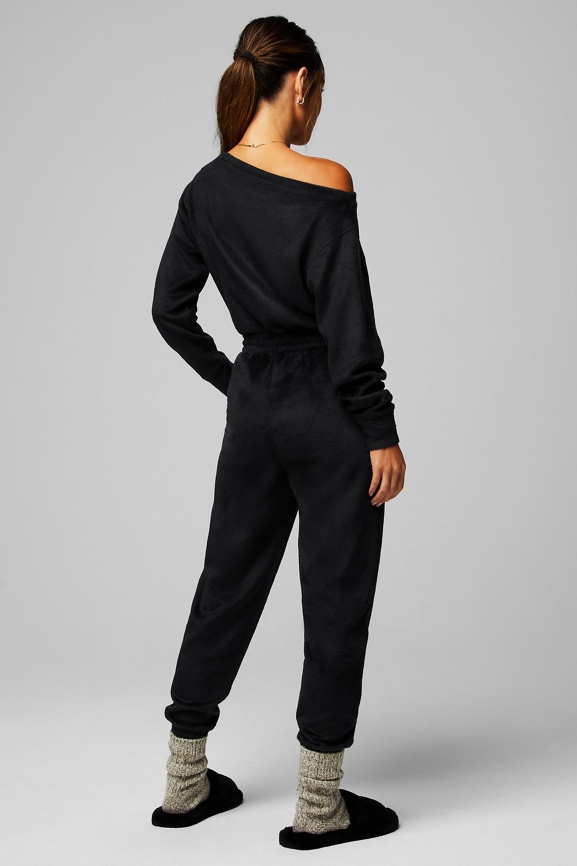 Fabletics off the shoulder jumpsuit on sale