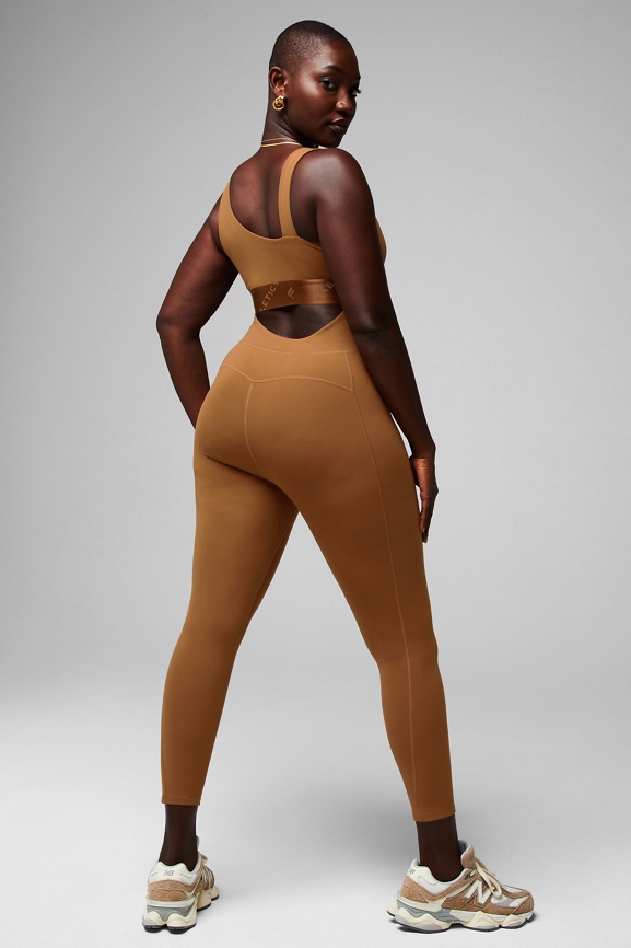 p*n様 FETICO 2way Bra Jumpsuit ash brown Austin Faux Leather Jumpsuit - Brown | Fashion Nova