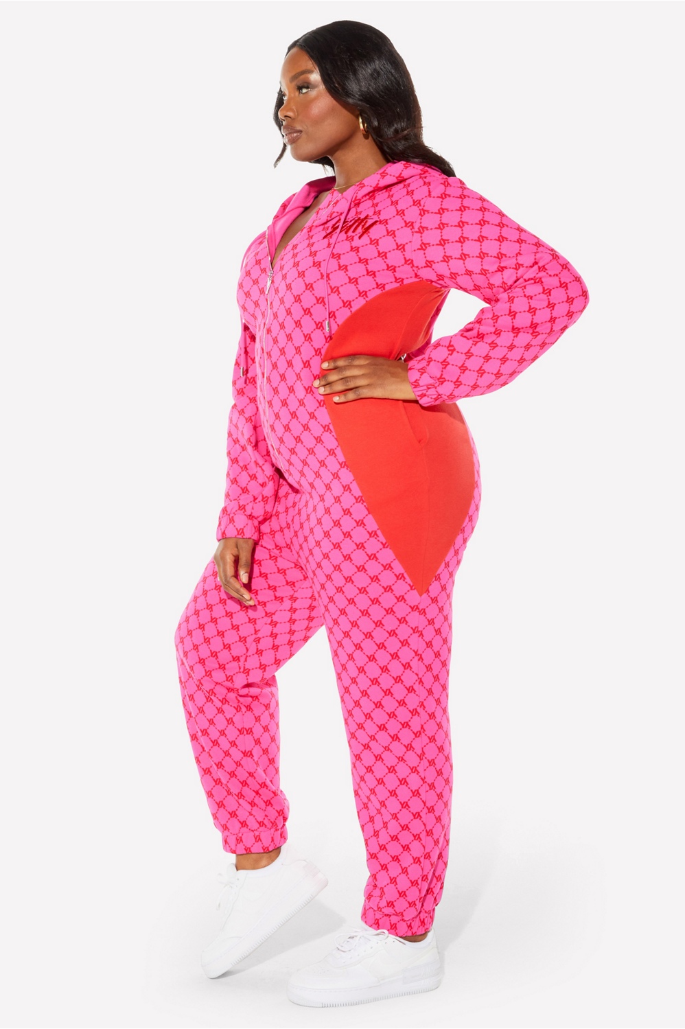 Plus size pink cheap onesie