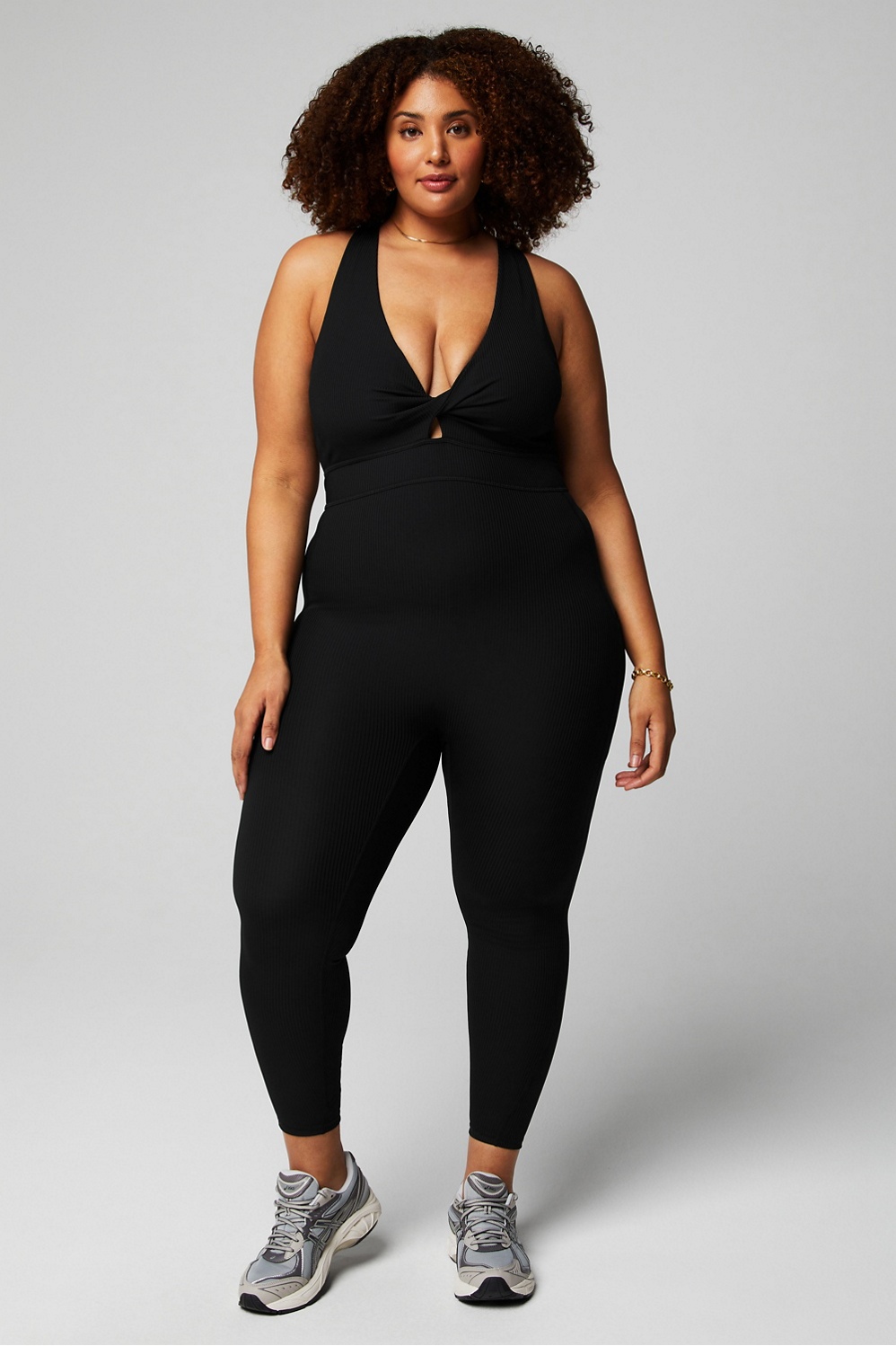 Oasis Rib Twist Front 7/8 Jumpsuit - Fabletics