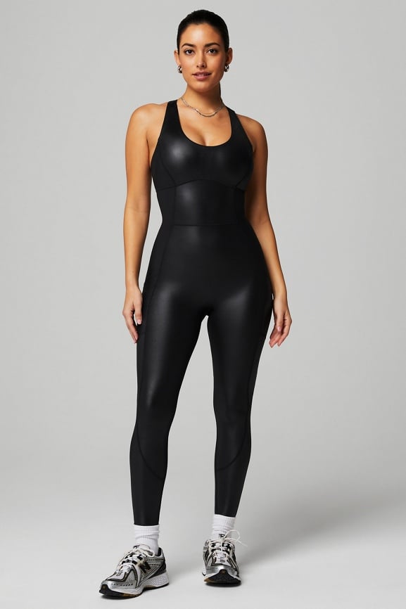 Fabletics on X: The Motion365+ Racerback Jumpsuit hugs your curves in all  the right places. It's sleek, and high-compression.✨   / X