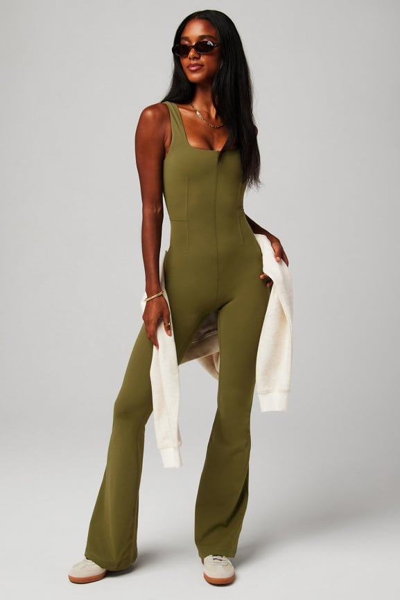 Flared leg jumpsuit online