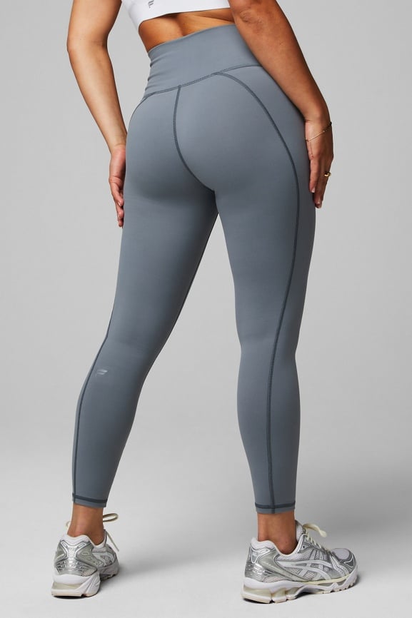 All in Motion Women's Mid-Rise Seamless Open Work 7/8 Leggings 25  (Charcoal Gray, S) at  Women's Clothing store