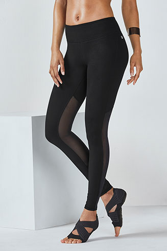 Black Side Mesh Leggings