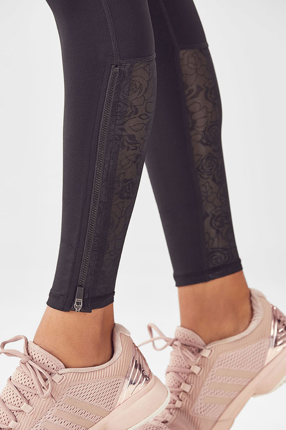 Fabletics Mid Rise Mesh Powerhold Leggings