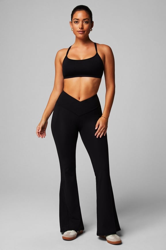 High waisted fit hot sale and flare pants