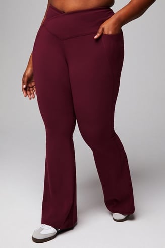 Pureluxe High-Waisted Crossover Flare
