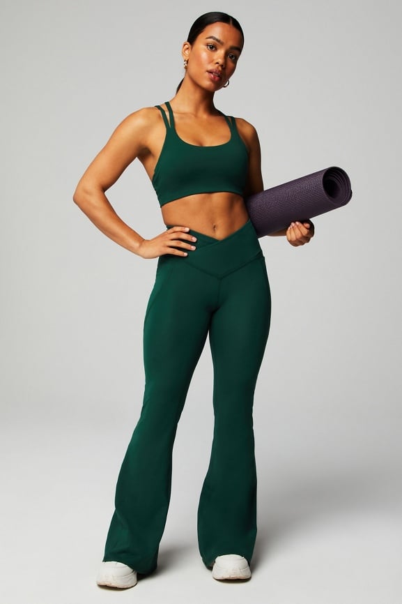 Pureluxe High-Waisted Crossover Flare - Fabletics Canada