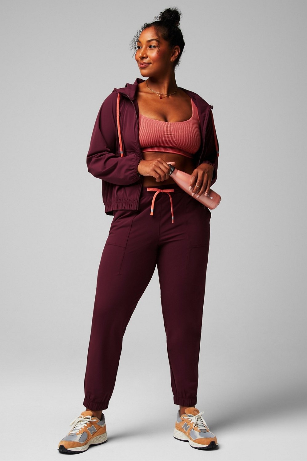 Terra & Sky Womens Plus Size Fleece Sweatpants, 2-Pack