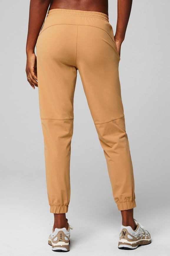 Fabletics Pants Womens Size Medium Orange Jogger Casual Flat Front Straight