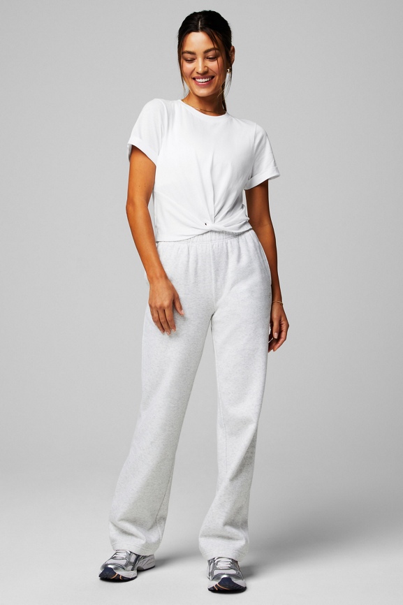 Cozy Fleece Wide Leg Sweatpant