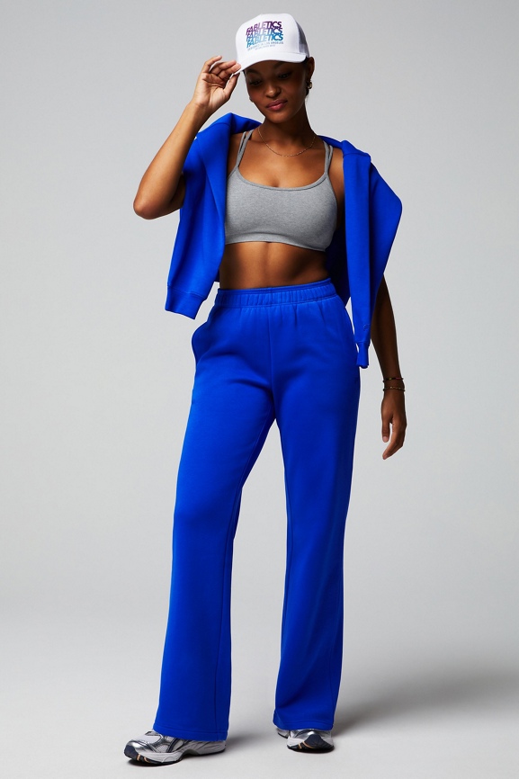 Fabletics Lightweight Go-To Wide Leg Sweatpant Womens blue Size