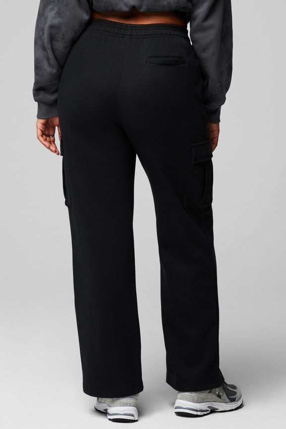  GREGG Womens Cargo Pants Oversized Sweatpants Fleece