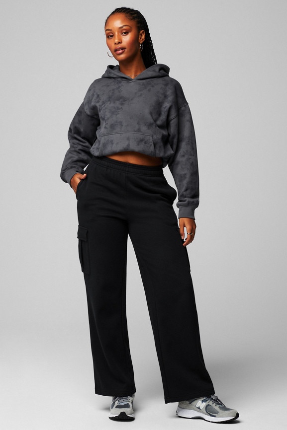 Cargo Sweat Pants for Women Wide Leg Joggers with Large