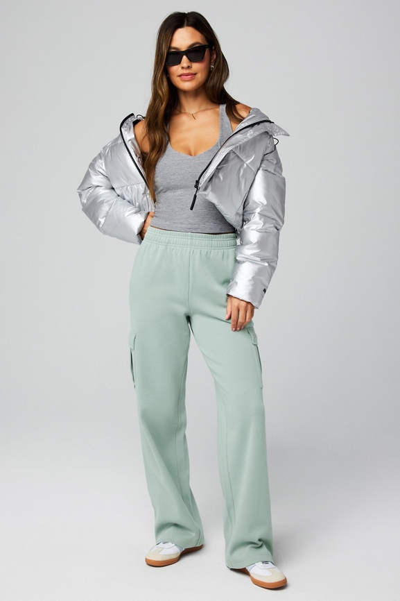 Cozy Fleece Wide Leg Cargo Sweatpant - Fabletics