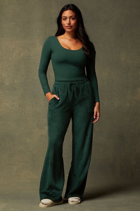 Cozy Cord High-Waisted Wide Leg Pant - Fabletics