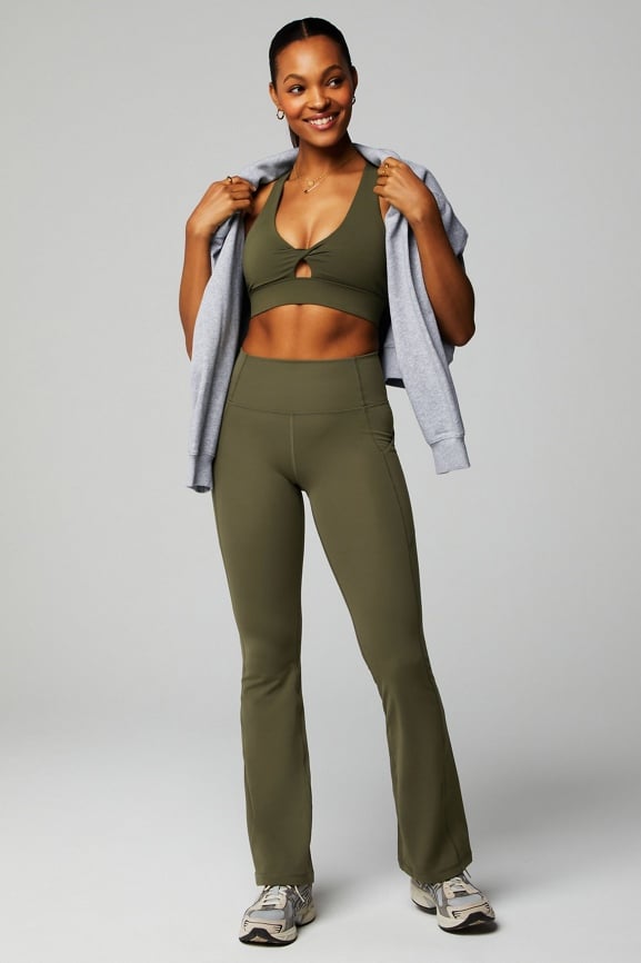 Pureluxe High-Waisted Crossover Flare
