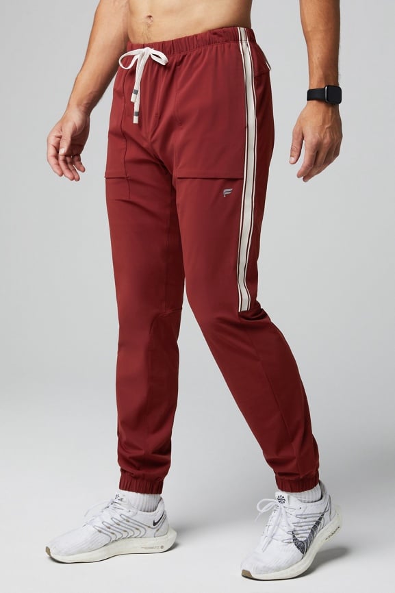 Fabletics Men's Pants The Only Pant Med Stretchy Water-Resistant Merlot Ret  $89