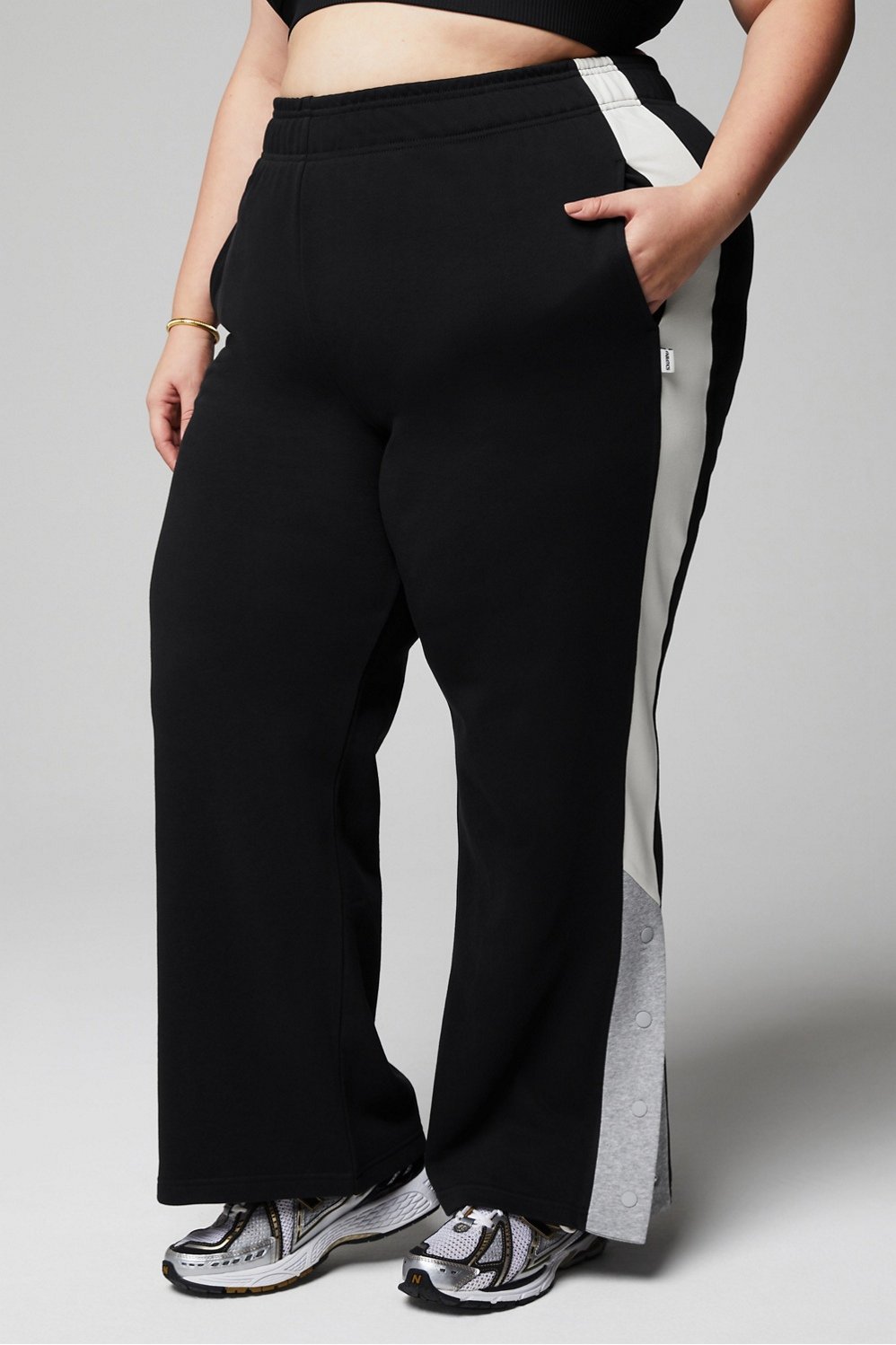 Year Round Terry Wide Leg Snap Pant - Yitty