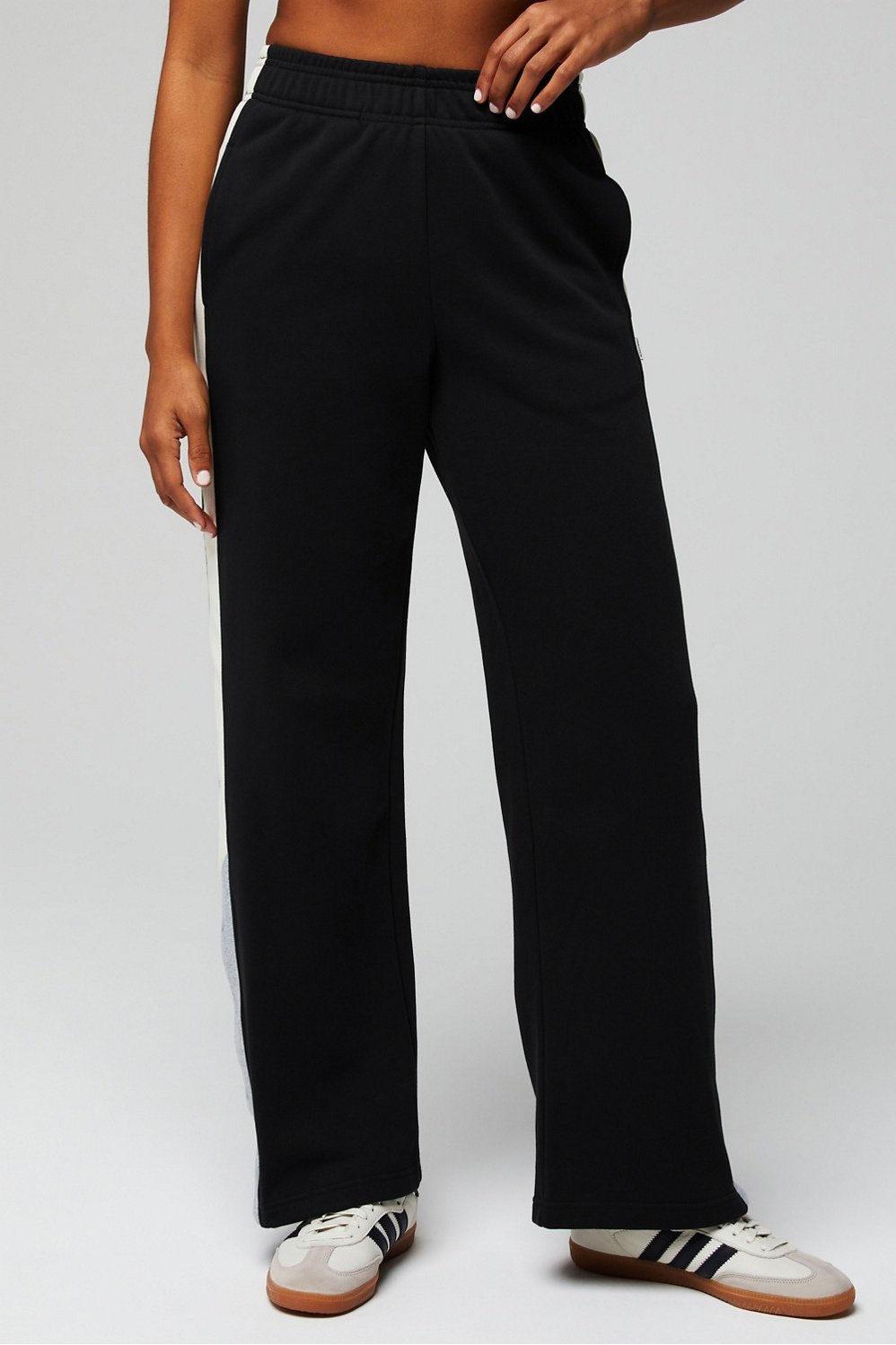 Year Round Terry Wide Leg Snap Pant - Yitty