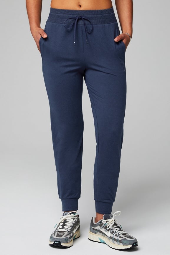 Women's Low Rise Flare Joggers in Wedgewood Blue