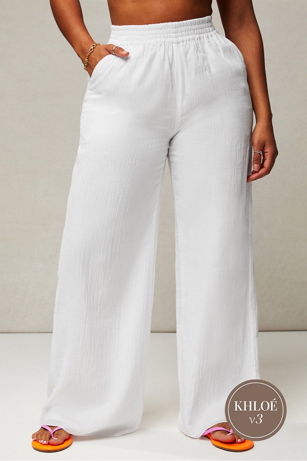 Cotton Voile Wide Leg Pant - Fabletics