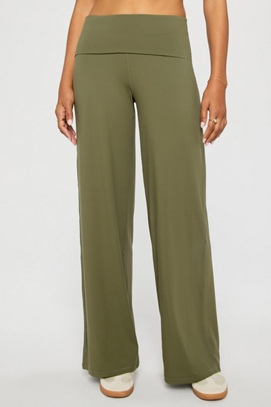 【BOK PLACE】Raw autumn non-fading wide fit pants raising Cut Loose Linen Tencel Crop Wide Leg Pant - New Moon Boutique