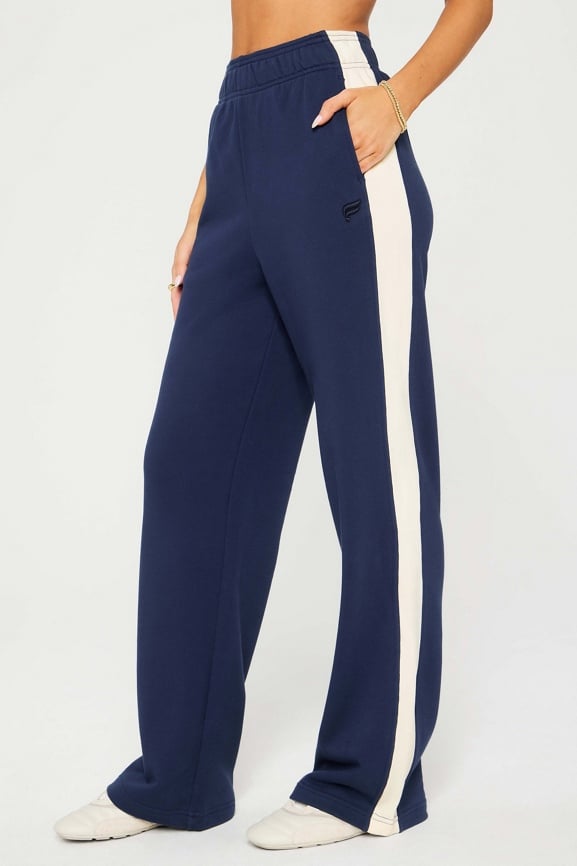 Year Round Terry Stripe Wide Leg Pant - Fabletics