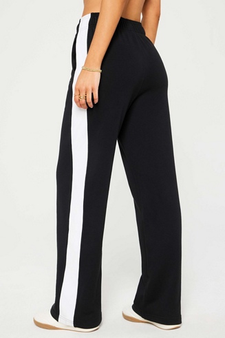 ★E.B.M★ Striped semi wide fit pants EMP2WPT050 Blue White Striped Pants | Mens Blue White Striped Trouser