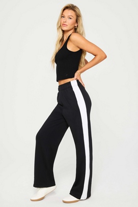 Year Round Terry Stripe Wide Leg Pant - Fabletics