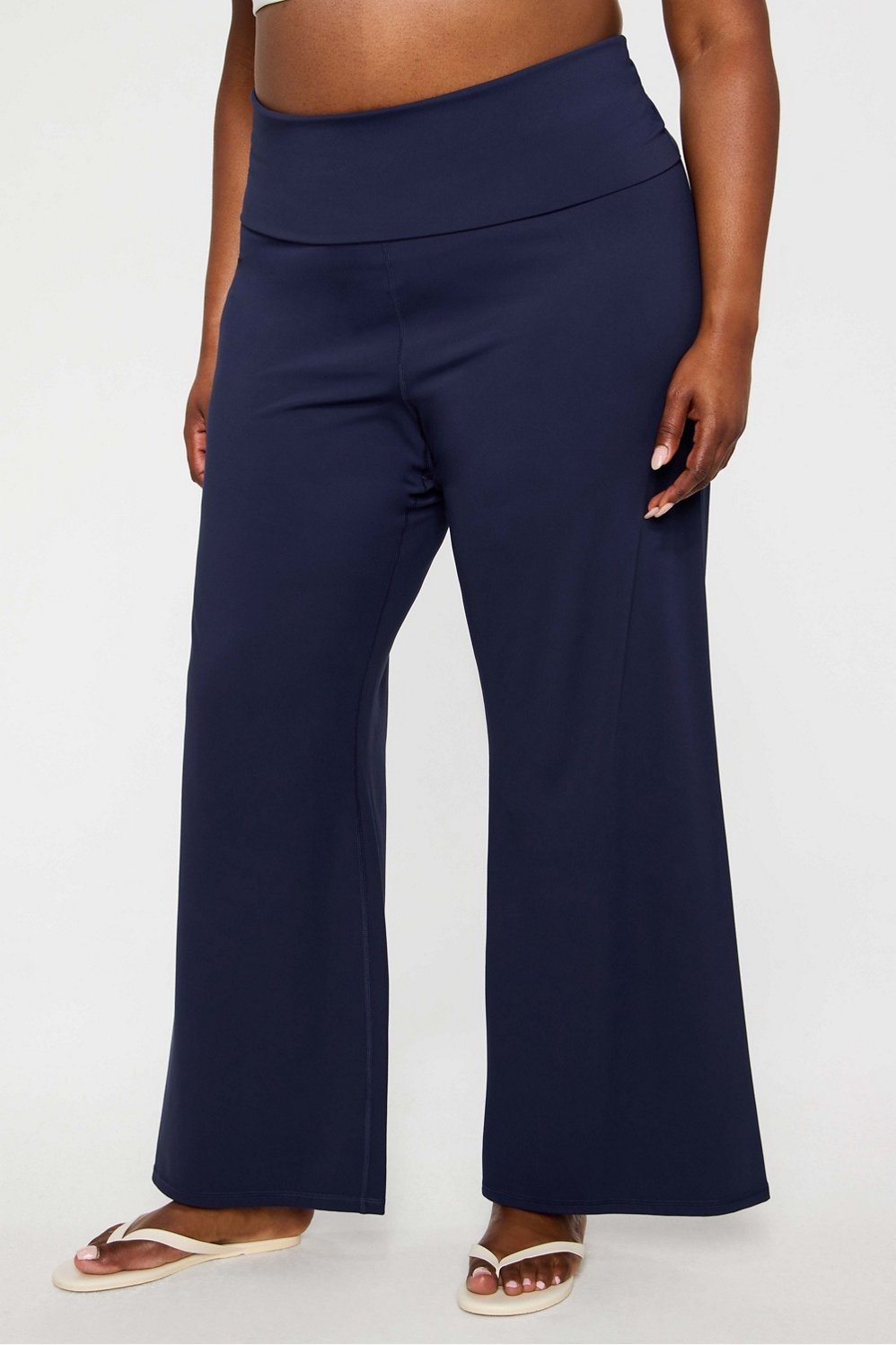 PantalóN Recto De Cintura Plegable Pureluxe Fabletics Azul Womens 3X / EstáNdar | 27 Plus-image