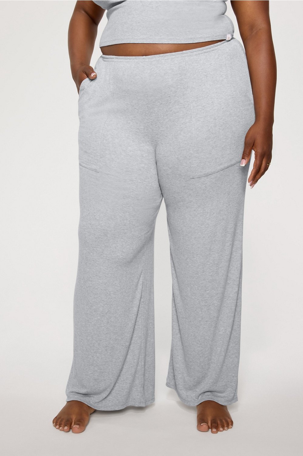 Soft Rib Wide Leg Pant