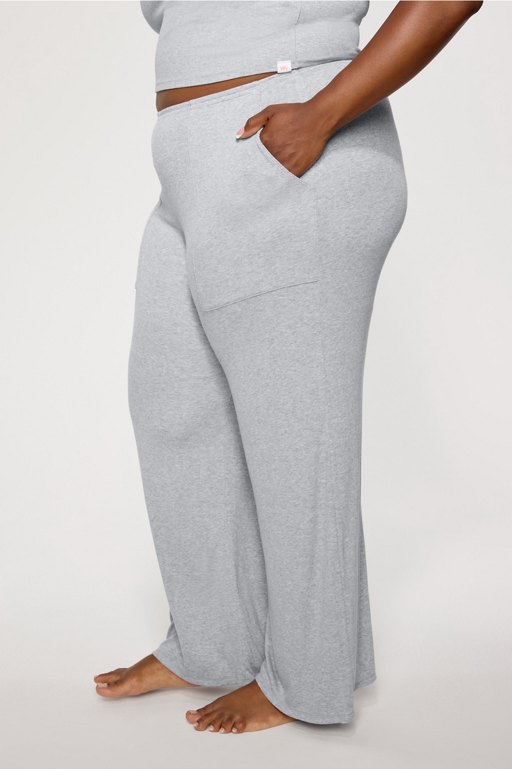 Soft Rib Wide Leg Pant