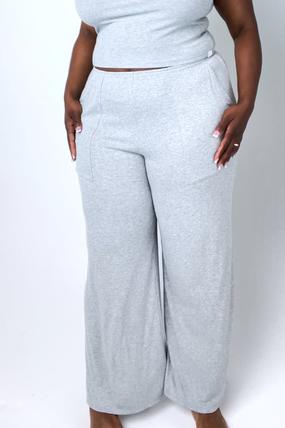 Soft Rib Wide Leg Pant