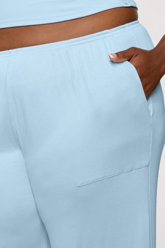 Soft Rib Wide Leg Pant