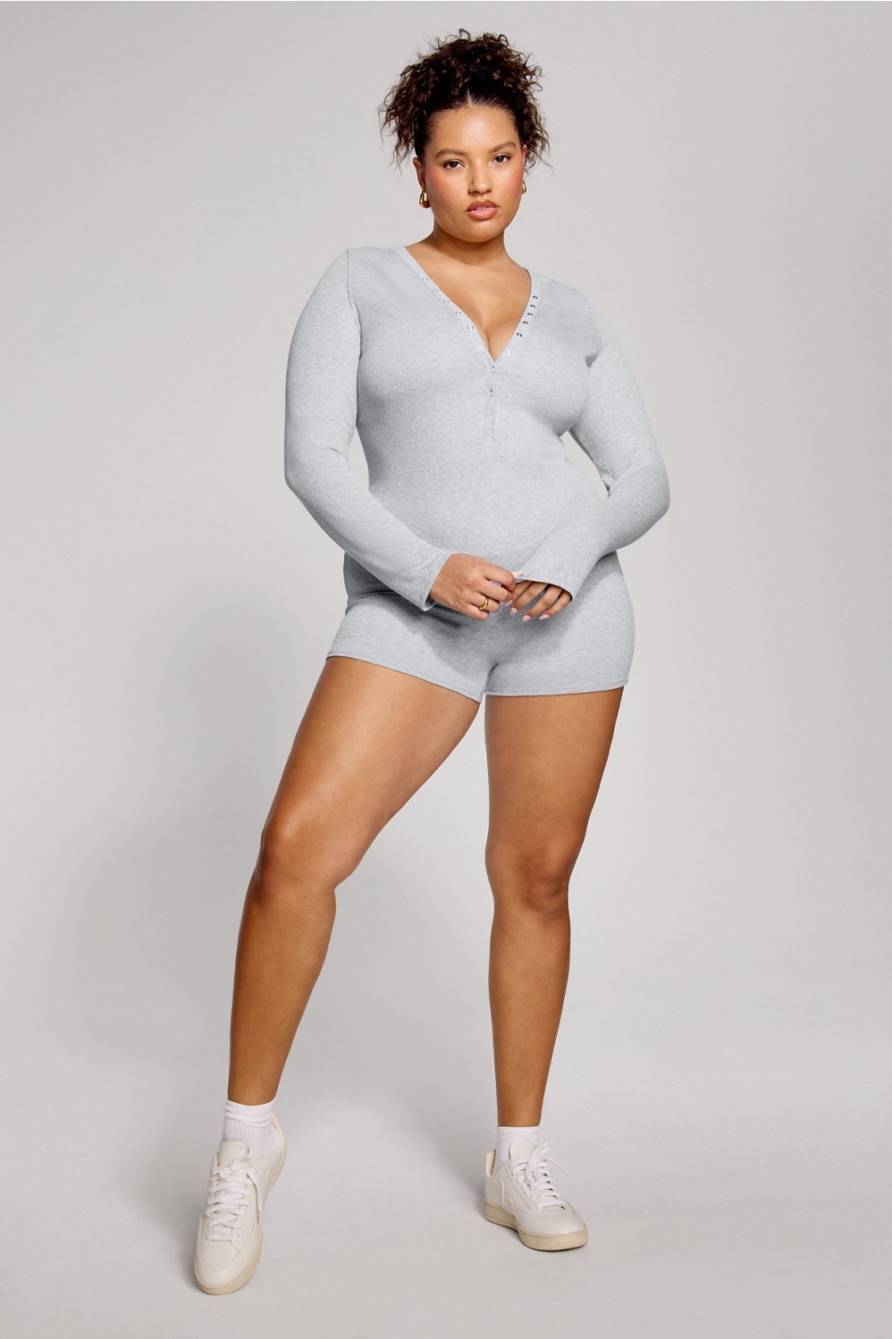 Soft Rib Henley Onesie
