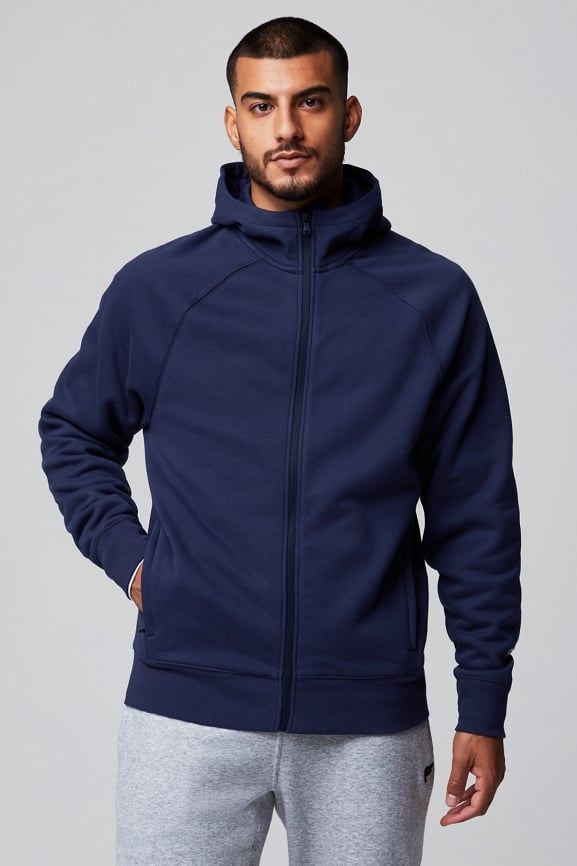 Navy full zip outlet hoodie