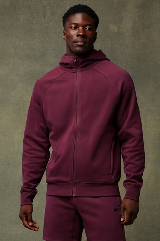 Burgundy nike zip discount hoodie