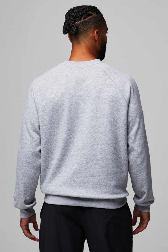 Oasis rib shoulder crew neck sweater in gray