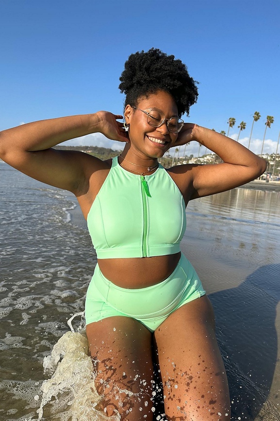 High-Waisted Shaping Swim Short - Fabletics