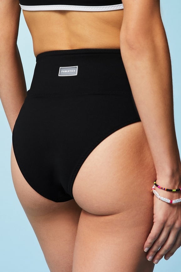 High Waisted Cross Over Swim Bottom Fabletics Canada