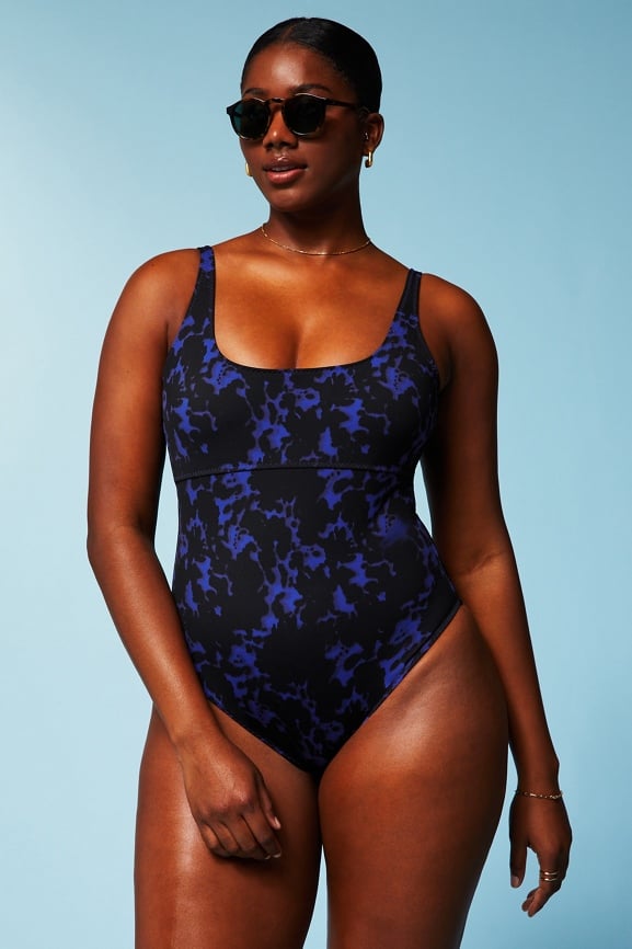 Zip-Front Racerback Shaping One-Piece Swimsuit - Fabletics Canada