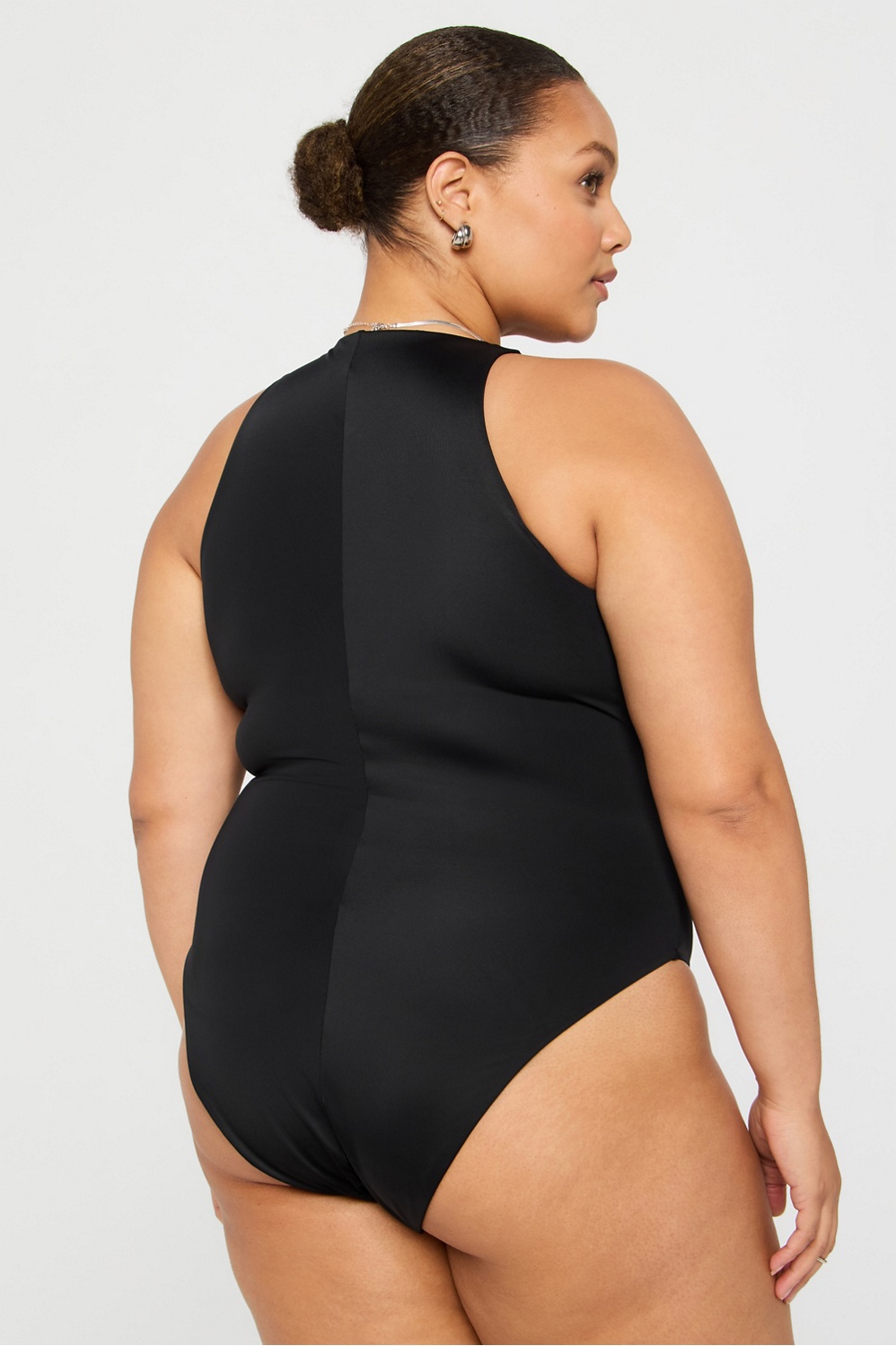 Zip-Front One-Piece Swimsuit